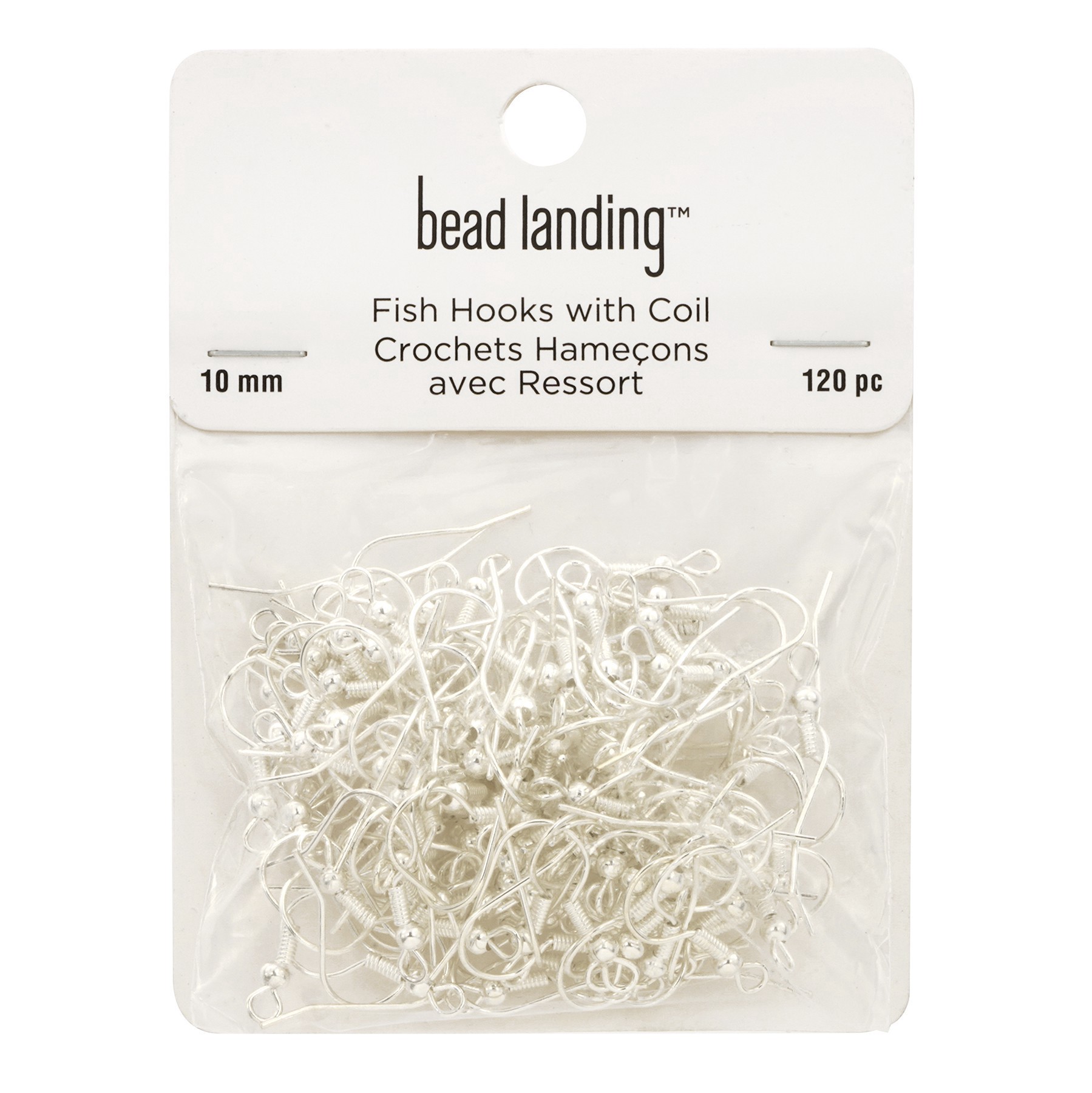 slide 2 of 2, 10mm Fish Hooks With Coil, 120ct. By Bead Landing, 10mm