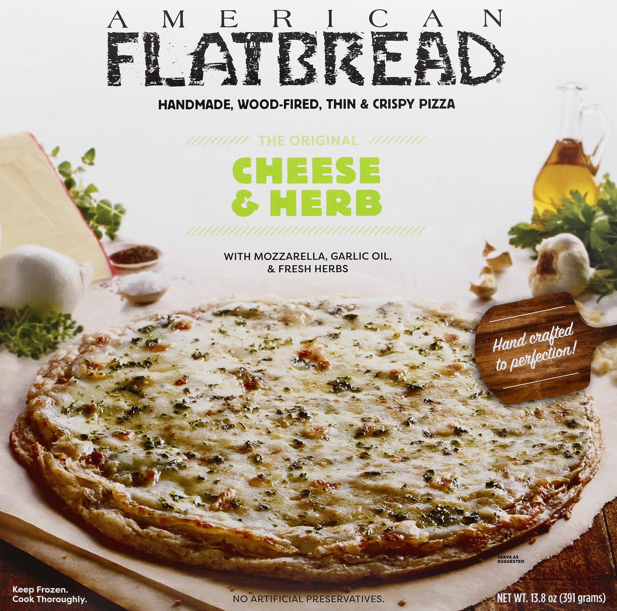 slide 8 of 10, American Flatbread The Original Cheese & Herb Pizza 13.8 oz, 13.8 oz