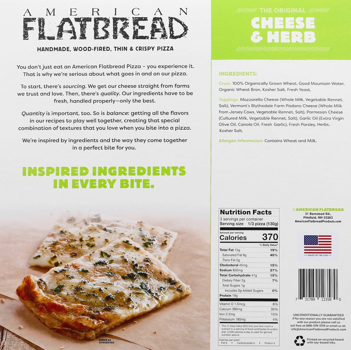 slide 3 of 10, American Flatbread The Original Cheese & Herb Pizza 13.8 oz, 13.8 oz