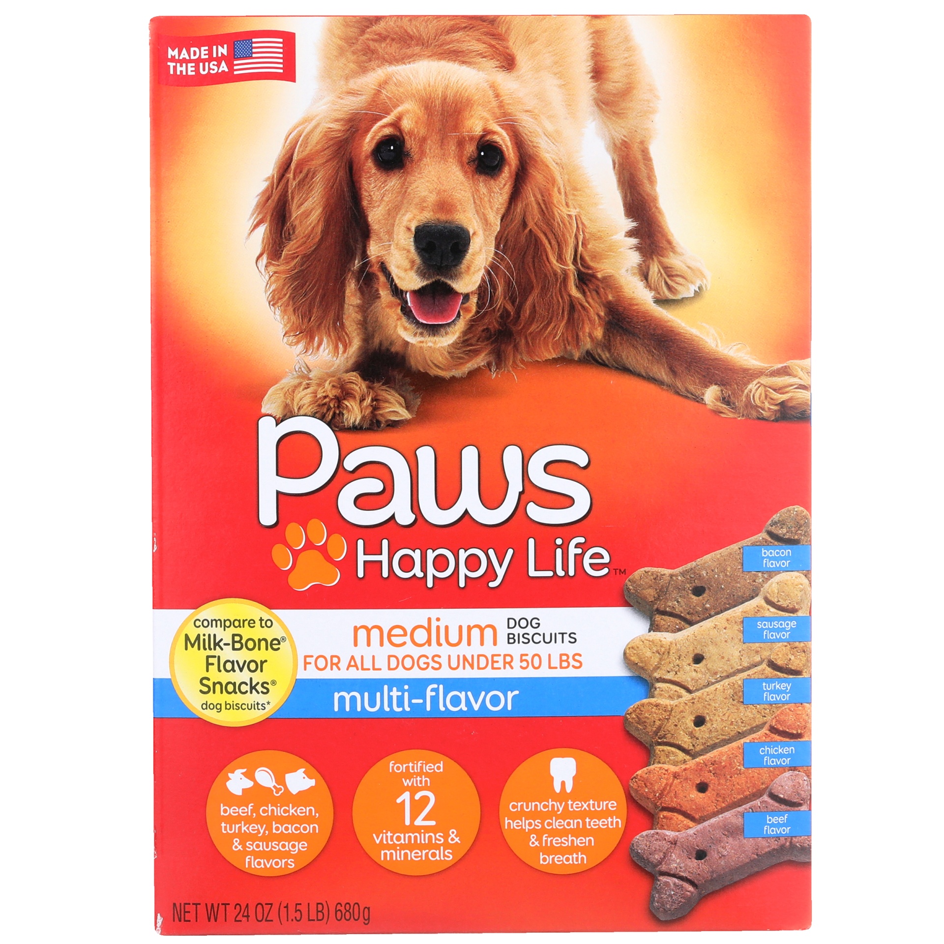 pet life multi flavored dog biscuits