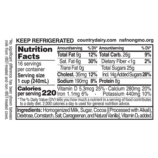 slide 2 of 5, Country Dairy Chocolate Milk Gallon, 1 gal