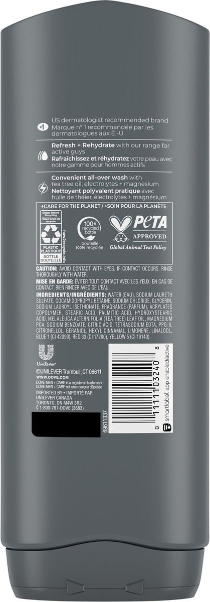 slide 5 of 9, Dove Men+Care 3N1 Revive Post-Workout Body Wash, 18 fl oz
