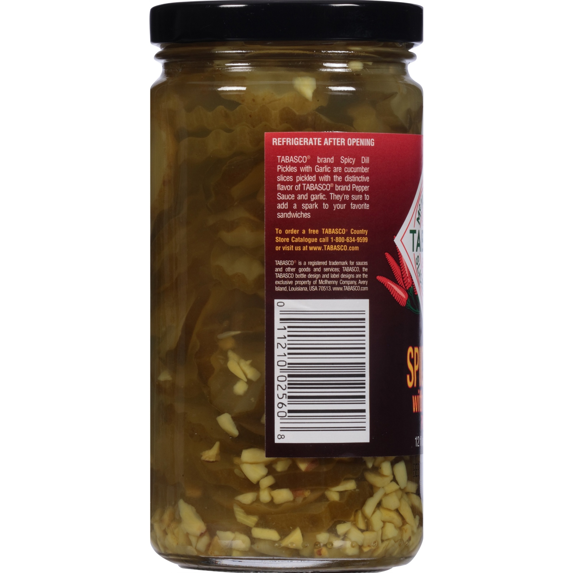 slide 2 of 6, Tabasco Spicy Dill Pickles with Garlic 12 Fl. Oz. Jar, 12 oz