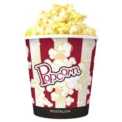 Nostalgia Round Plastic Popcorn Bucket