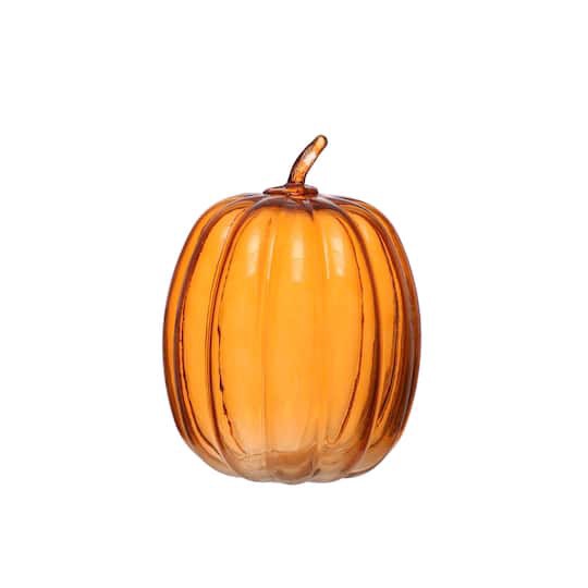slide 1 of 2, 8" Glass Pumpkin By Ashland, 8 in