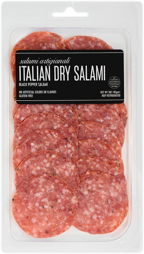 slide 2 of 2, Busseto Sliced Italian Dry Salami, 3 oz