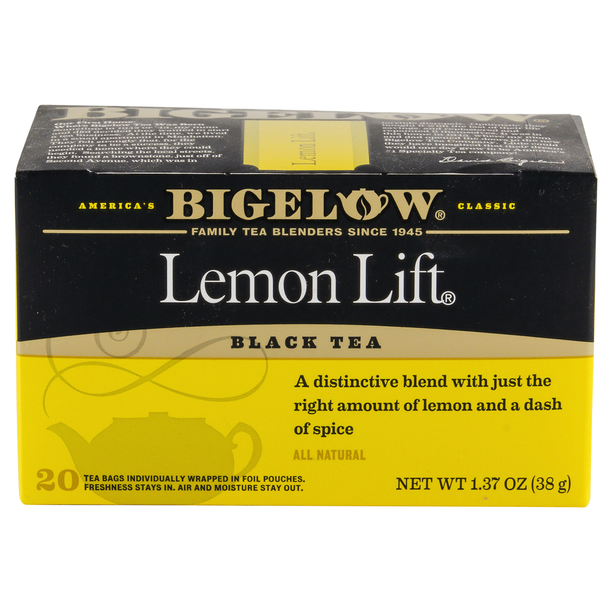 slide 1 of 7, Bigelow Lemon Lift Black Tea, 20 ct