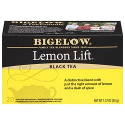 Bigelow Lemon Lift, Black Tea, Tea Bags, 20 Ct