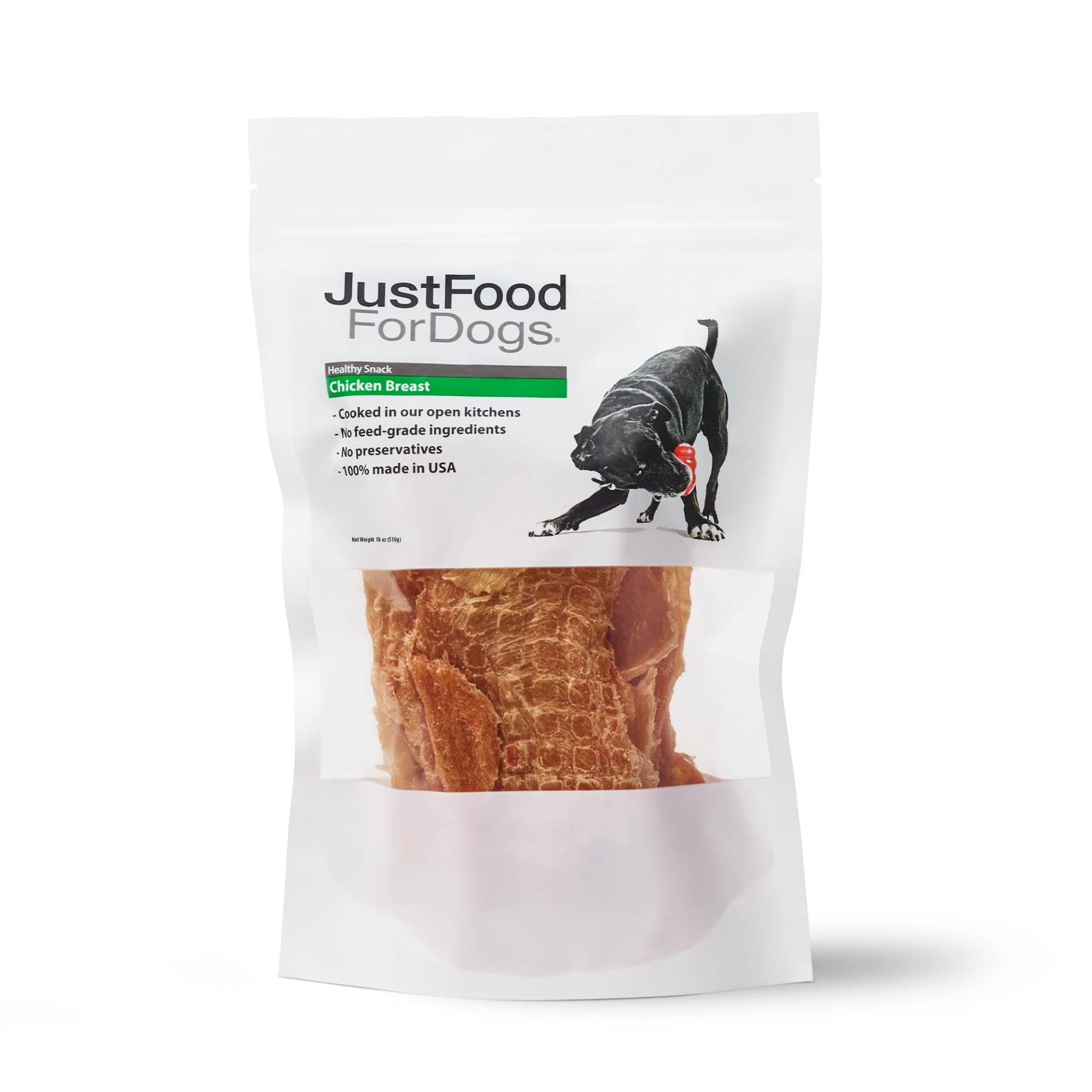 slide 1 of 1, JustFoodForDogs Snacks Chicken Breast Dog Treats, 18 oz