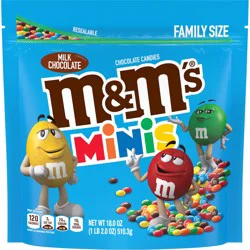 M&M's Milk Chocolate Minis Candy Bulk Candy Bag