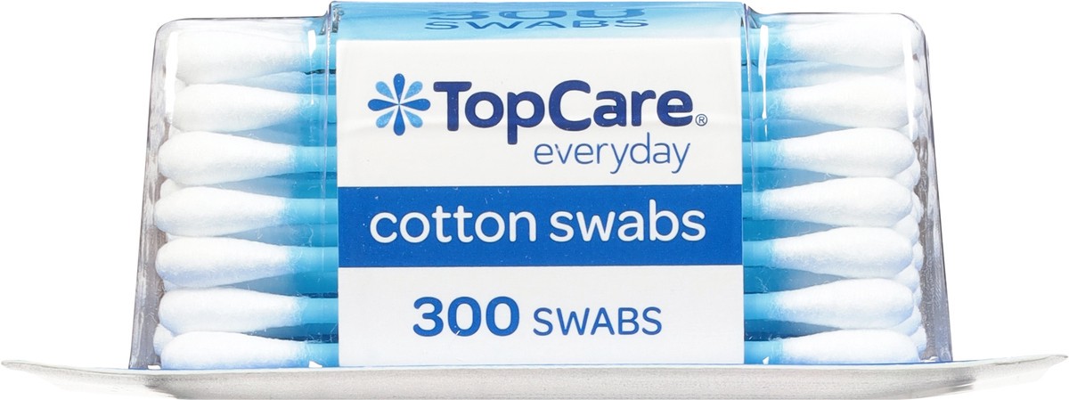 slide 2 of 9, TopCare Everyday Double-Tipped Plastic Sticks Cotton Swabs 300 ea, 300 ct