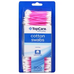 TopCare Everyday Double-Tipped Plastic Sticks Cotton Swabs 300 ea