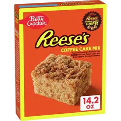 Betty Crocker REESE'S Peanut Butter Coffee Cake Mix with Mini REESE'S Peanut Butter Chips and Brown Sugar Streusel Topping, 14.2 oz