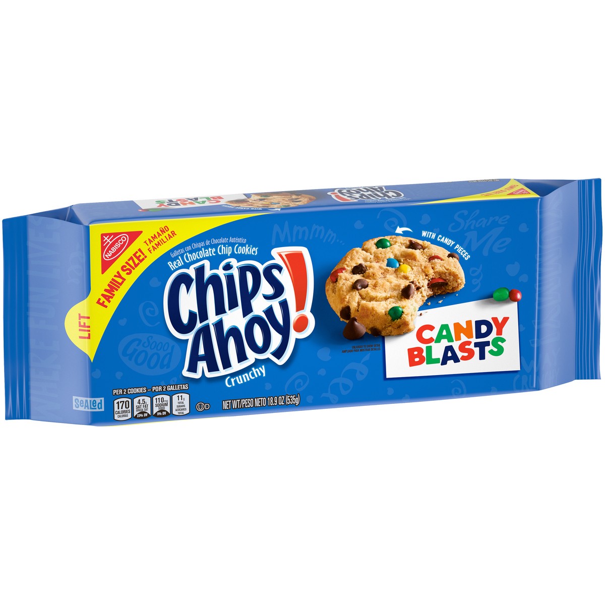 slide 2 of 14, Chips Ahoy! Nabisco Chips Ahoy Candy Blasts Cookies, 18.9 oz