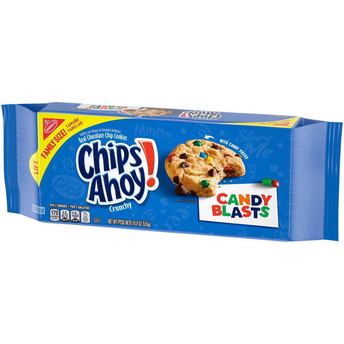 slide 3 of 14, Chips Ahoy! Nabisco Chips Ahoy Candy Blasts Cookies, 18.9 oz