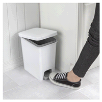 slide 6 of 25, Sterilite Rectangular Step-on Wastebasket Black, 2.7 gal