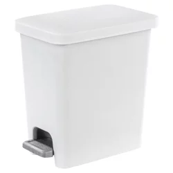 Sterilite Rectangular Step-on Wastebasket Black