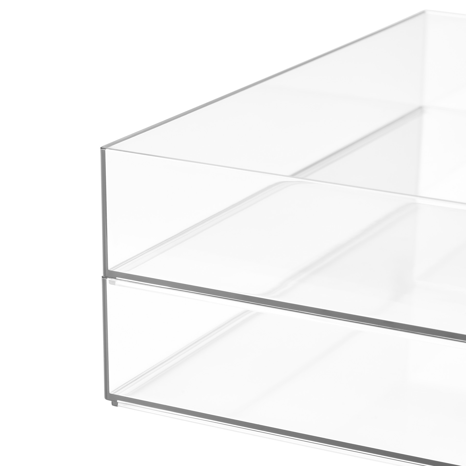 slide 6 of 6, 12" X 12" Clear Stackable Storage Tray By Simply Tidy, 12 in x 12 in