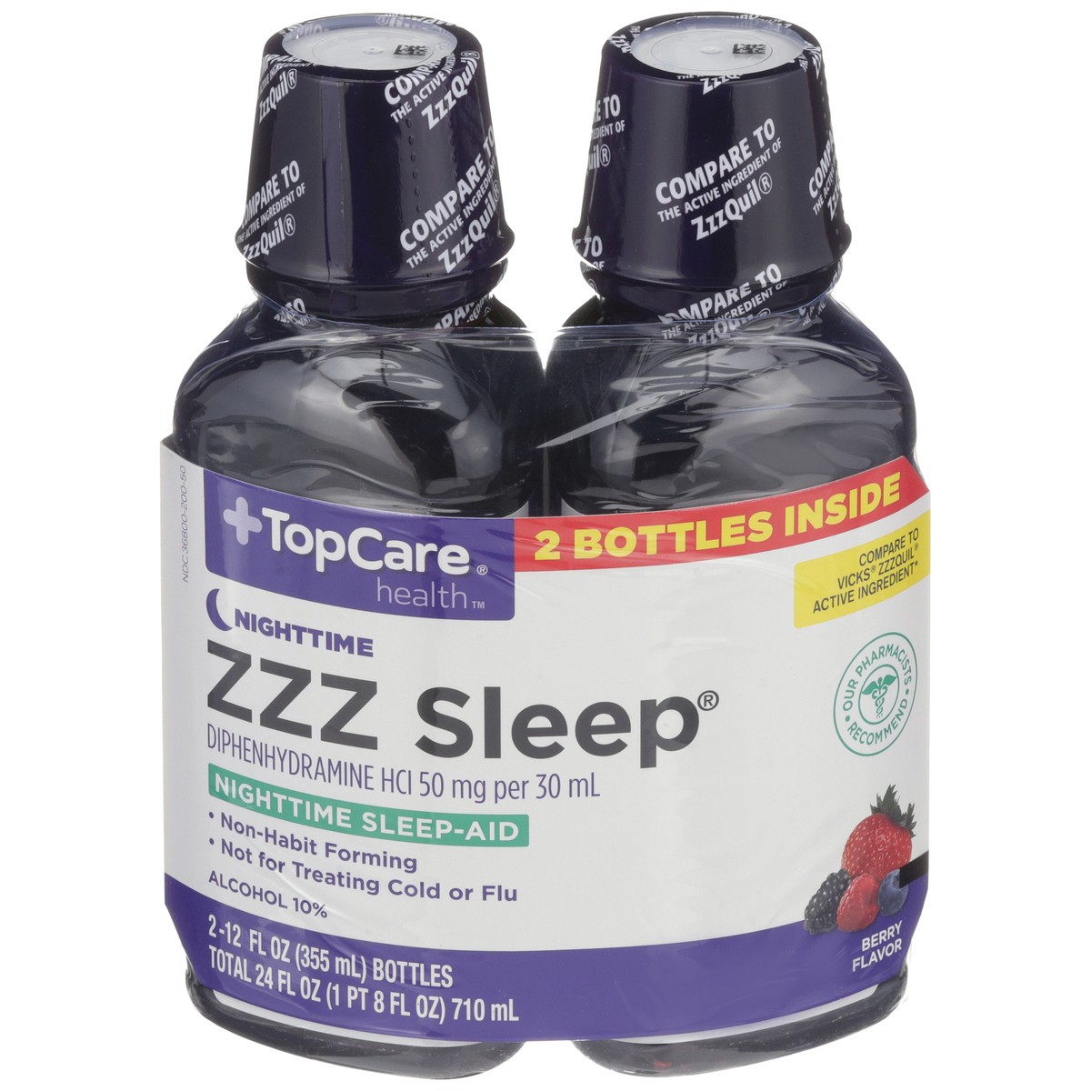 slide 1 of 9, TopCare Sleep Aid Berry Twin Pack (12Oz+12Oz), 2 ct; 12 fl oz