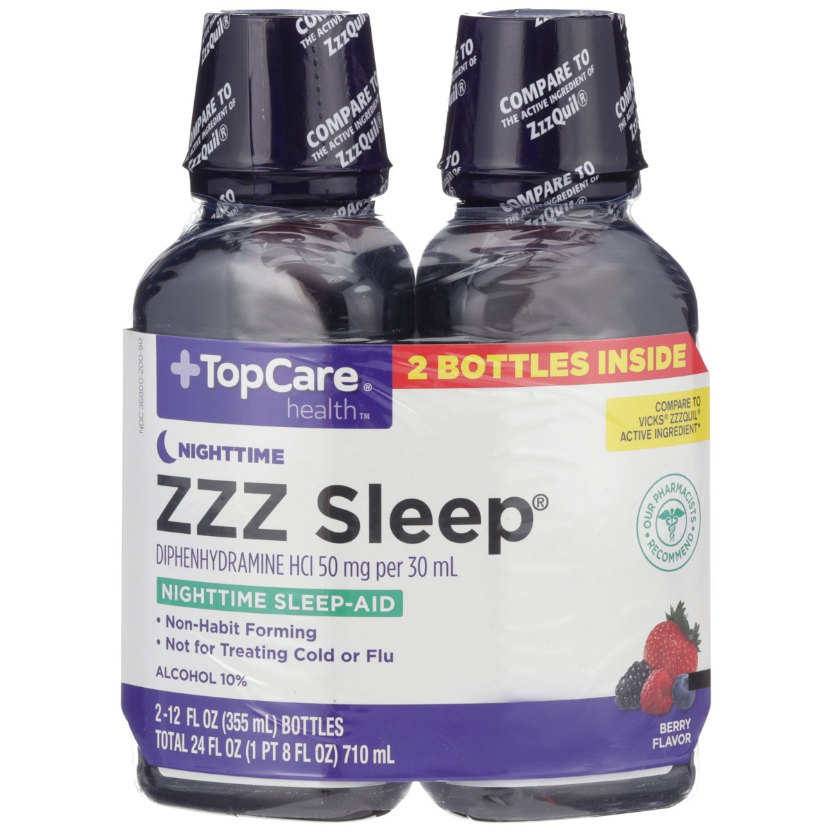 slide 6 of 9, TopCare Sleep Aid Berry Twin Pack (12Oz+12Oz), 2 ct; 12 fl oz