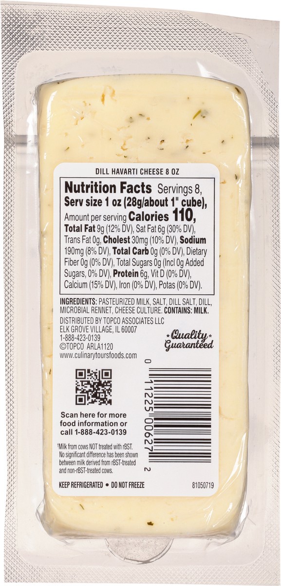 slide 12 of 16, Culinary Tours Danish Style Dill Havarti Cheese 8 oz, 8 oz