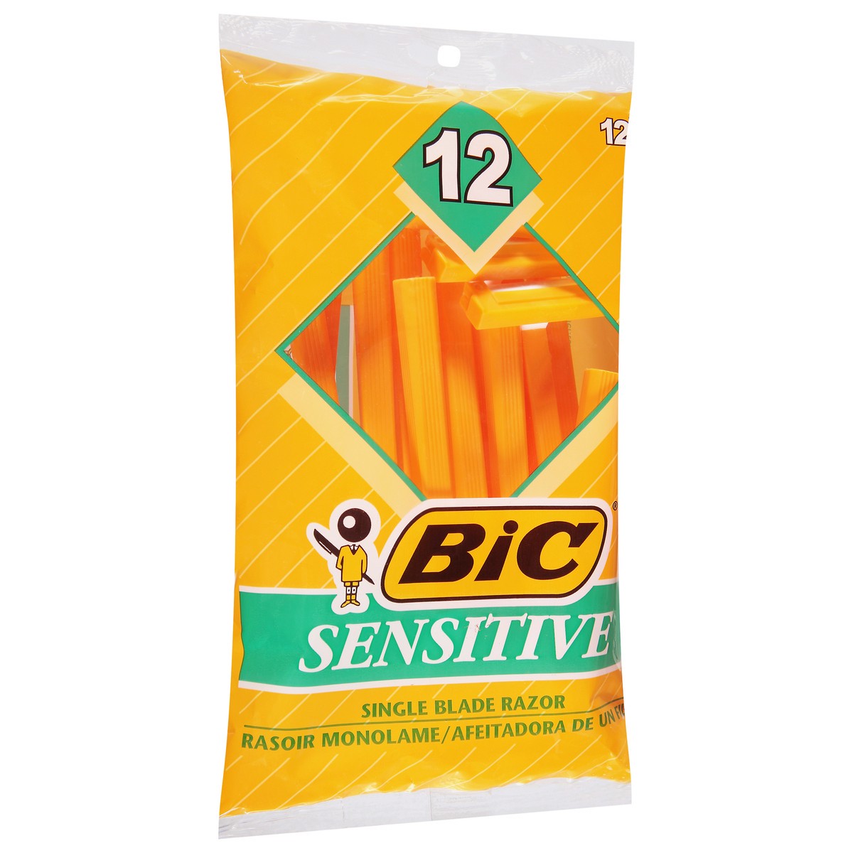 slide 4 of 12, BIC Sensitive Single Blade Razor 12 ea, 12 ct