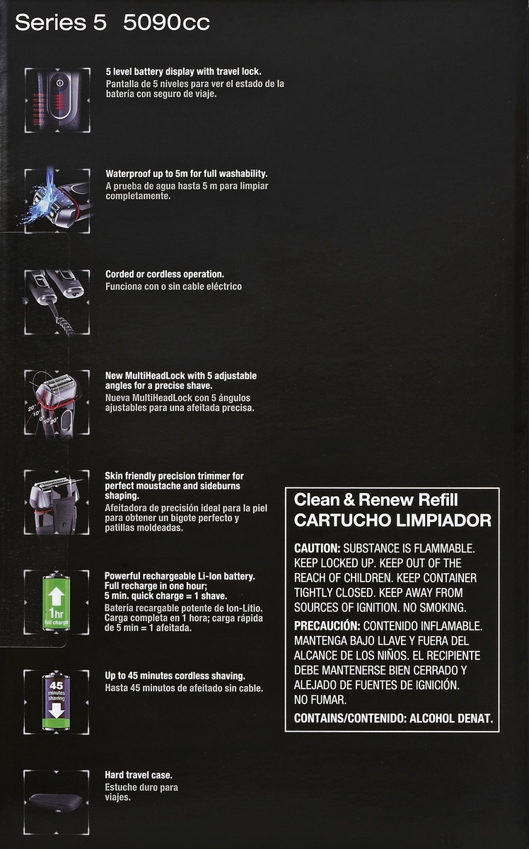 slide 3 of 5, Braun Shaver + Clean & Charge Station, 1 ct