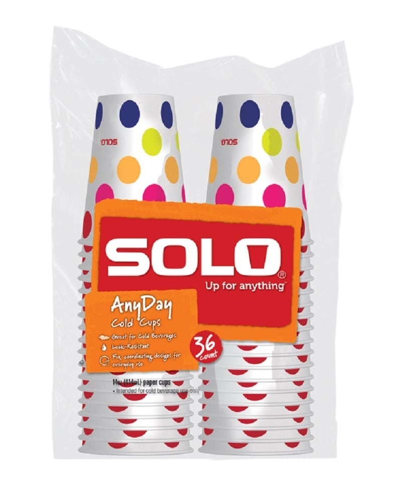 slide 1 of 1, Solo Decorated Paper Cold Cups, 36 ct; 14 oz