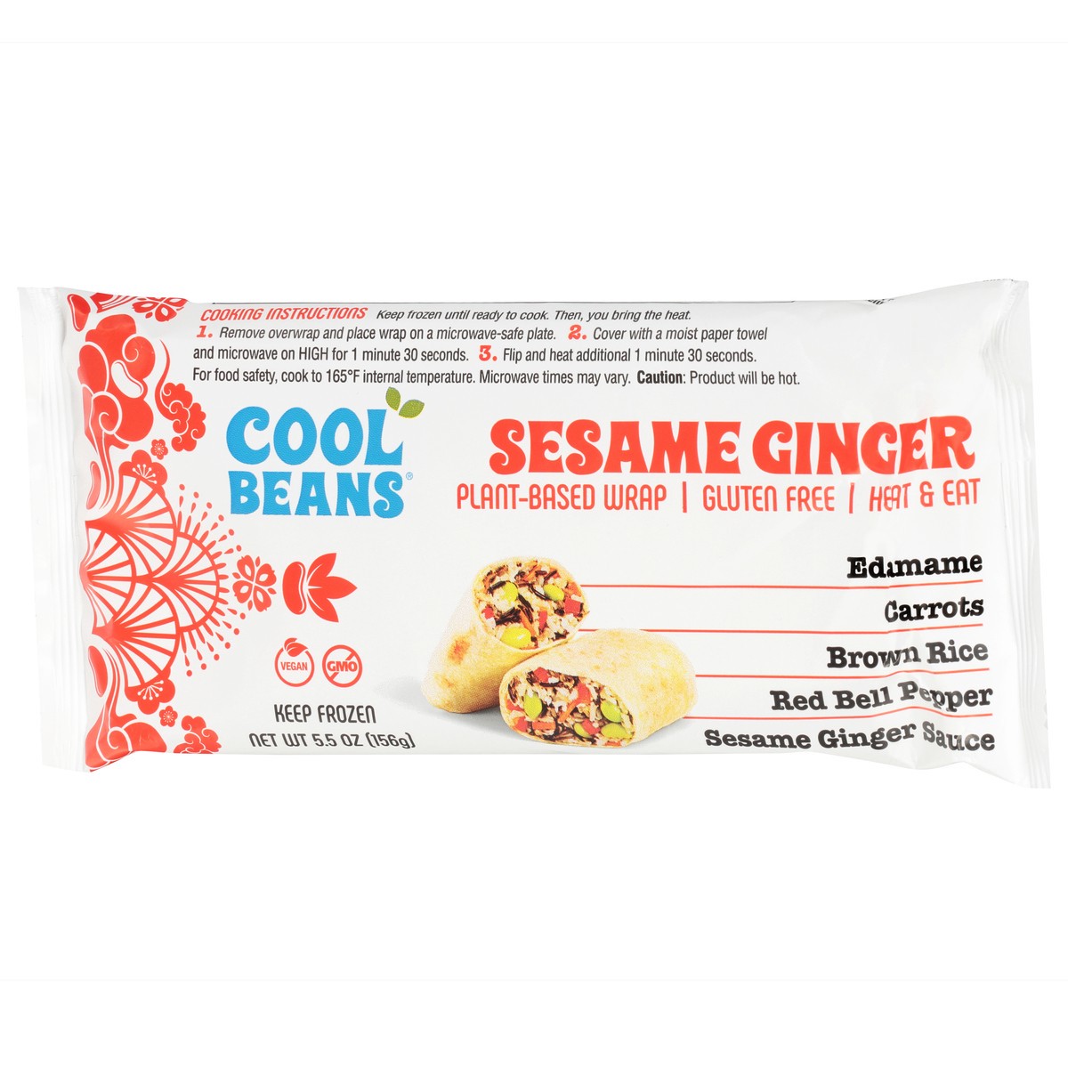 slide 3 of 9, Cool Beans Sesame Ginger Plant-Based Wrap 5.5 oz, 5.5 oz