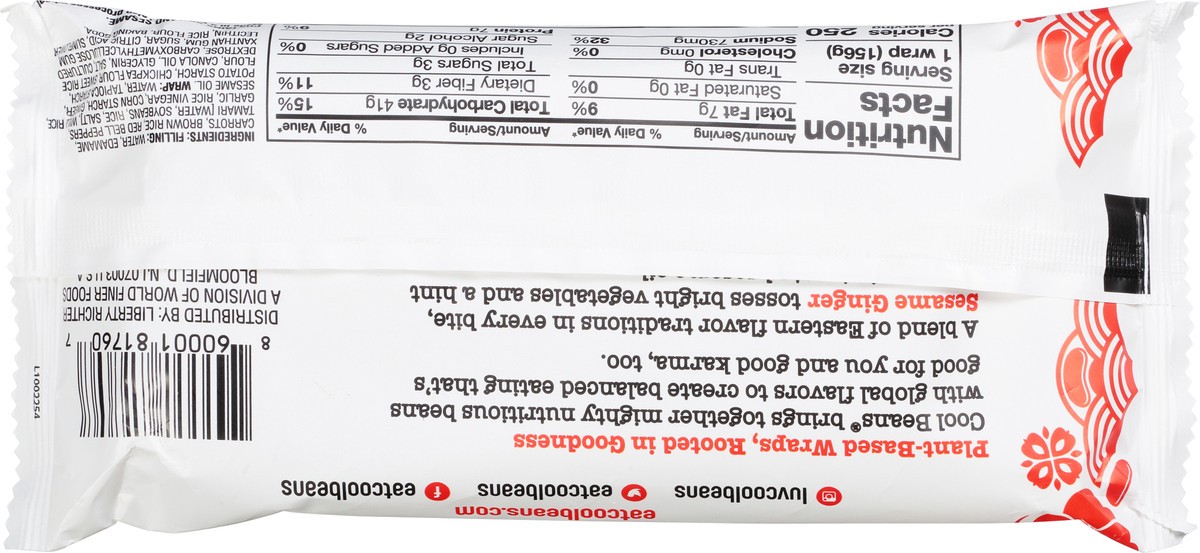 slide 5 of 9, Cool Beans Sesame Ginger Plant-Based Wrap 5.5 oz, 5.5 oz