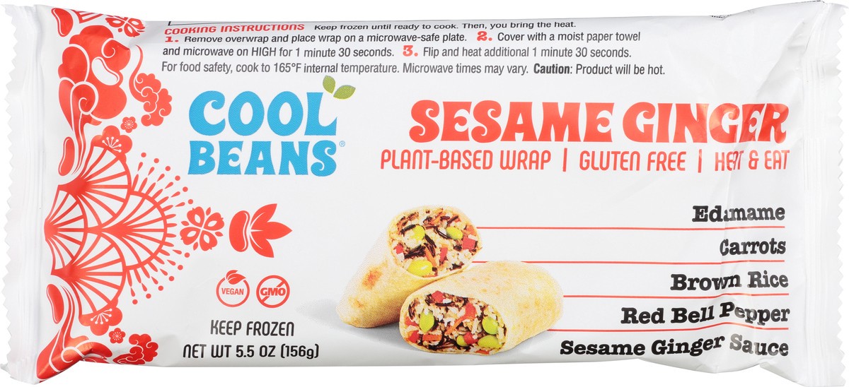 slide 6 of 9, Cool Beans Sesame Ginger Plant-Based Wrap 5.5 oz, 5.5 oz