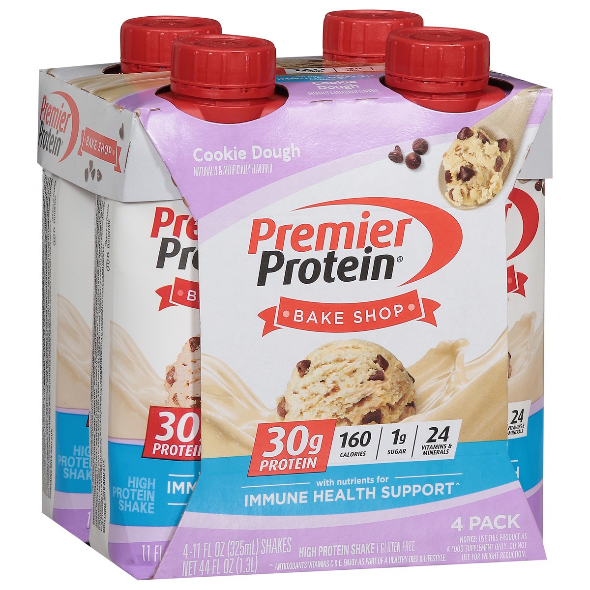 slide 4 of 14, Premier Protein Cookie Dough High Protein Shake 4 - 11 fl oz Packs, 4 ct