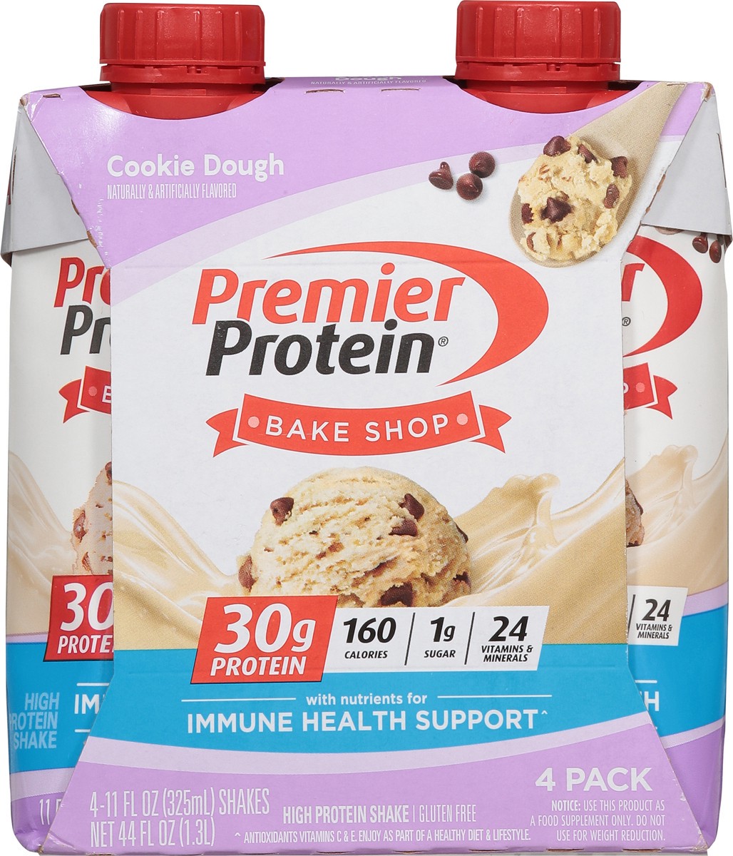 slide 2 of 14, Premier Protein Cookie Dough High Protein Shake 4 - 11 fl oz Packs, 4 ct