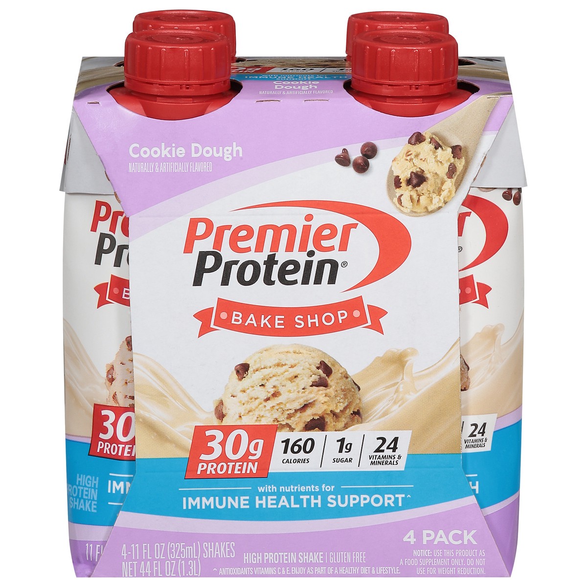 slide 14 of 14, Premier Protein Cookie Dough High Protein Shake 4 - 11 fl oz Packs, 4 ct