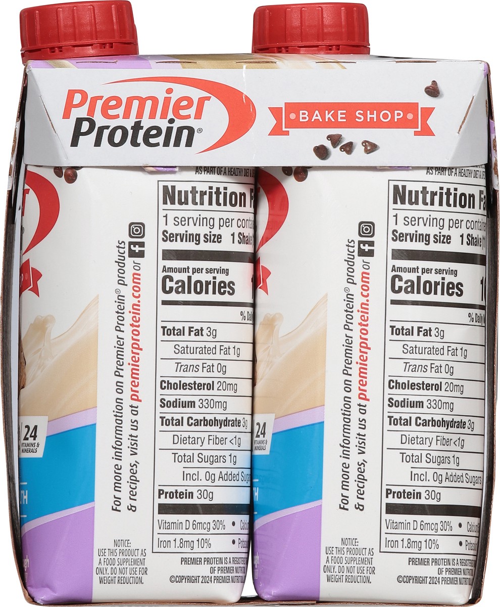 slide 5 of 14, Premier Protein Cookie Dough High Protein Shake 4 - 11 fl oz Packs, 4 ct