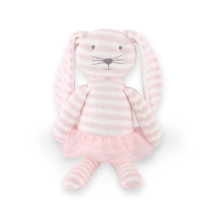 slide 1 of 2, The Peanutshell The Peanut Shell Farmhouse Knit Bunny Plush Toy - Pink, 1 ct