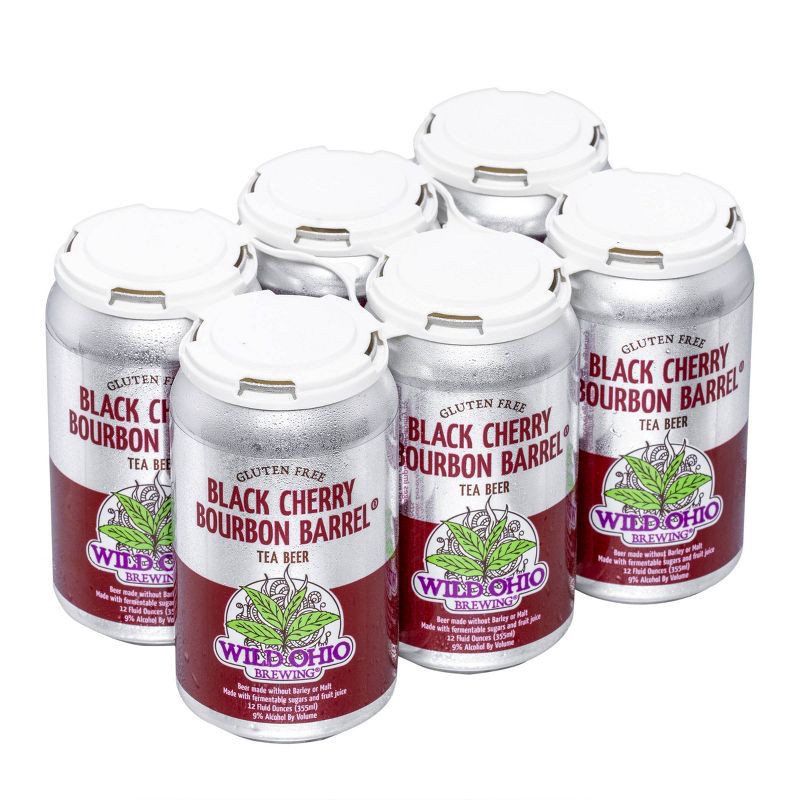 slide 1 of 13, Wild Ohio Brewing Wild Ohio Black Cherry Bourbon Barrel Tea Beer - 6pk/12 fl oz Cans, 6 ct; 12 fl oz