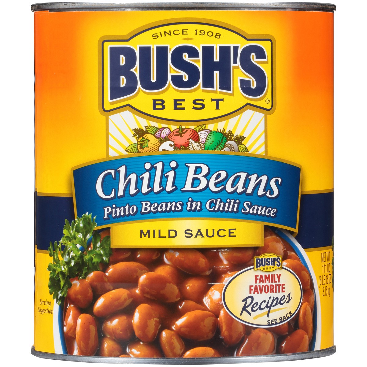 slide 1 of 7, Bush's Best Bush's Pinto Beans in a Mild Chili Sauce 111 oz, 111 oz