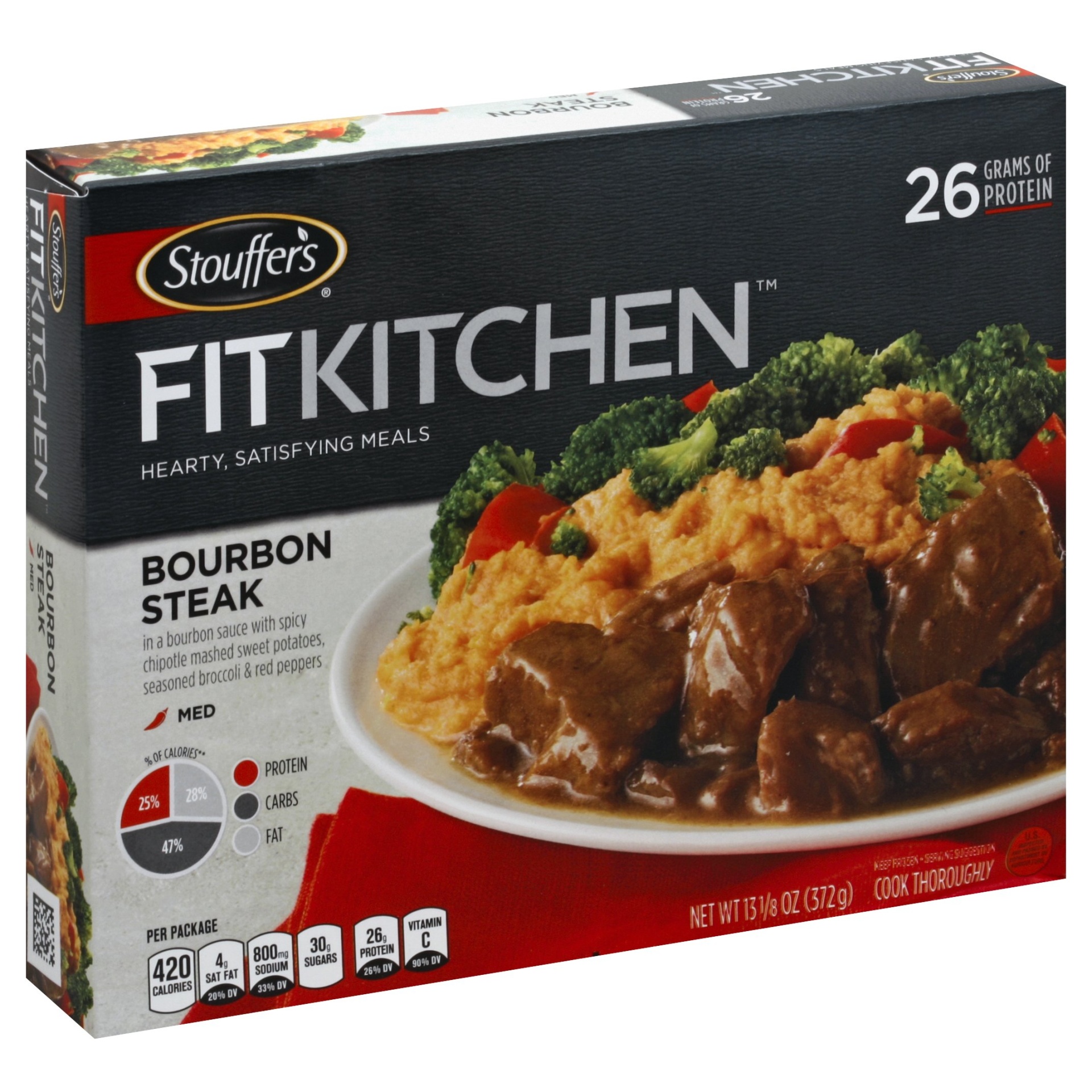 slide 1 of 1, Stouffer's Fit Kitchen Bourbon Steak, 13.125 oz