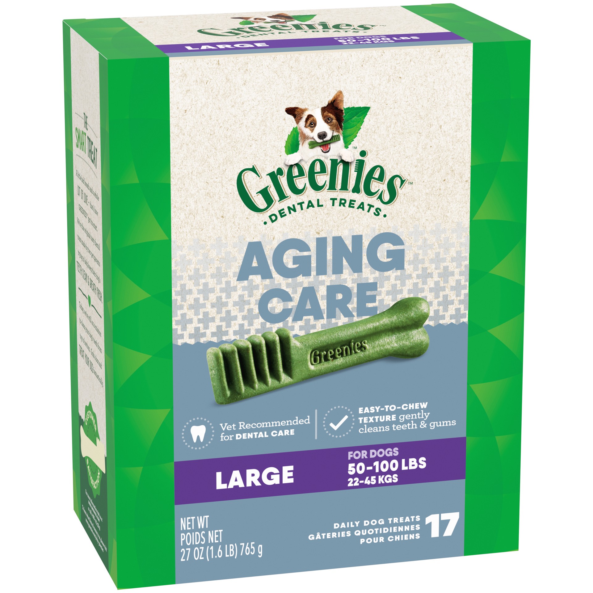 slide 1 of 4, Greenies Dental Treats Large Aging Care Daily Dog Treats 17 ea, 27 oz