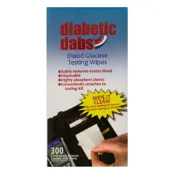 Diabetic Dabs Blood Glucose Testing Wipe