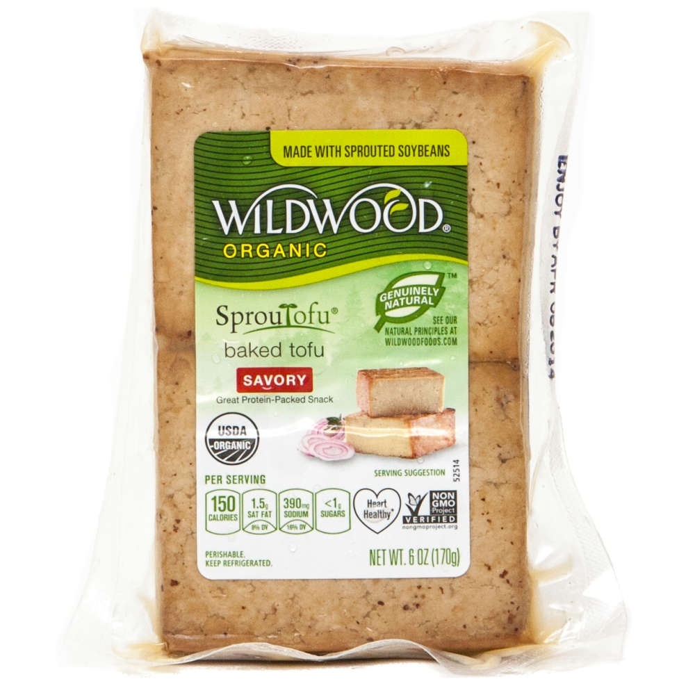 slide 1 of 1, Wildwood Organic Sproutofu Savory Baked Tofu, 6 oz