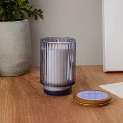 Foundry Candle Co. Tinted Glass Jar Candle with Lid Ocean Lilies 12 oz