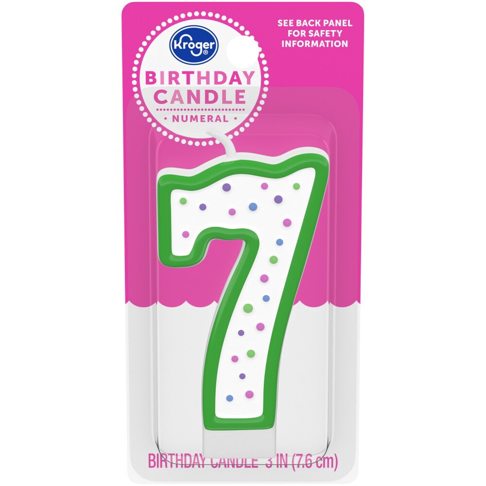 slide 2 of 2, Kroger #7 Numeral Candle, 3 in