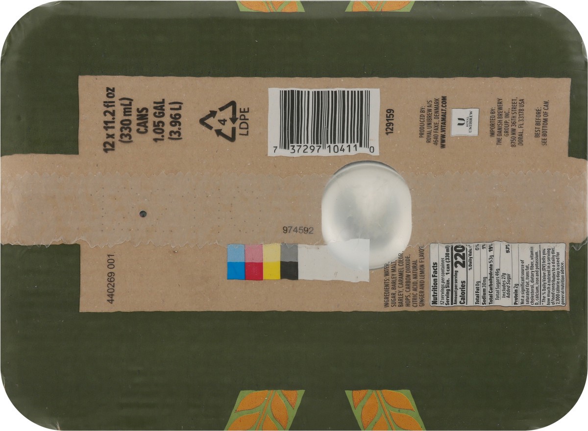 slide 11 of 13, Vita Malt Non-Alcoholic Ginger Malt Drink 12 - 11.2 fl oz Cans, 12 ct