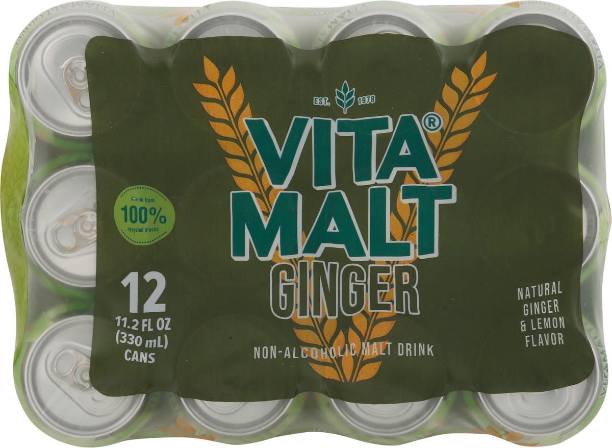 slide 4 of 13, Vita Malt Non-Alcoholic Ginger Malt Drink 12 - 11.2 fl oz Cans, 12 ct