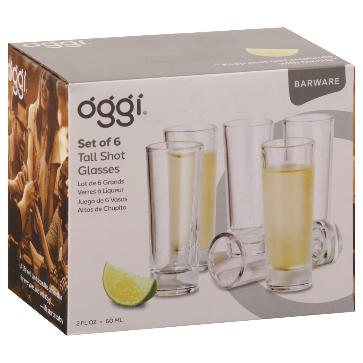 slide 12 of 12, Oggi Tall Shot Glasses 6 Pieces 1 ea, 1 ct
