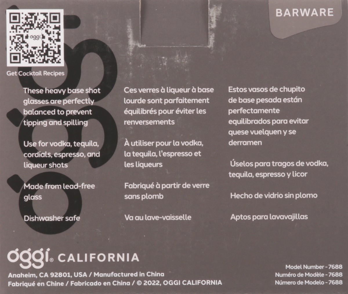 slide 7 of 12, Oggi Tall Shot Glasses 6 Pieces 1 ea, 1 ct