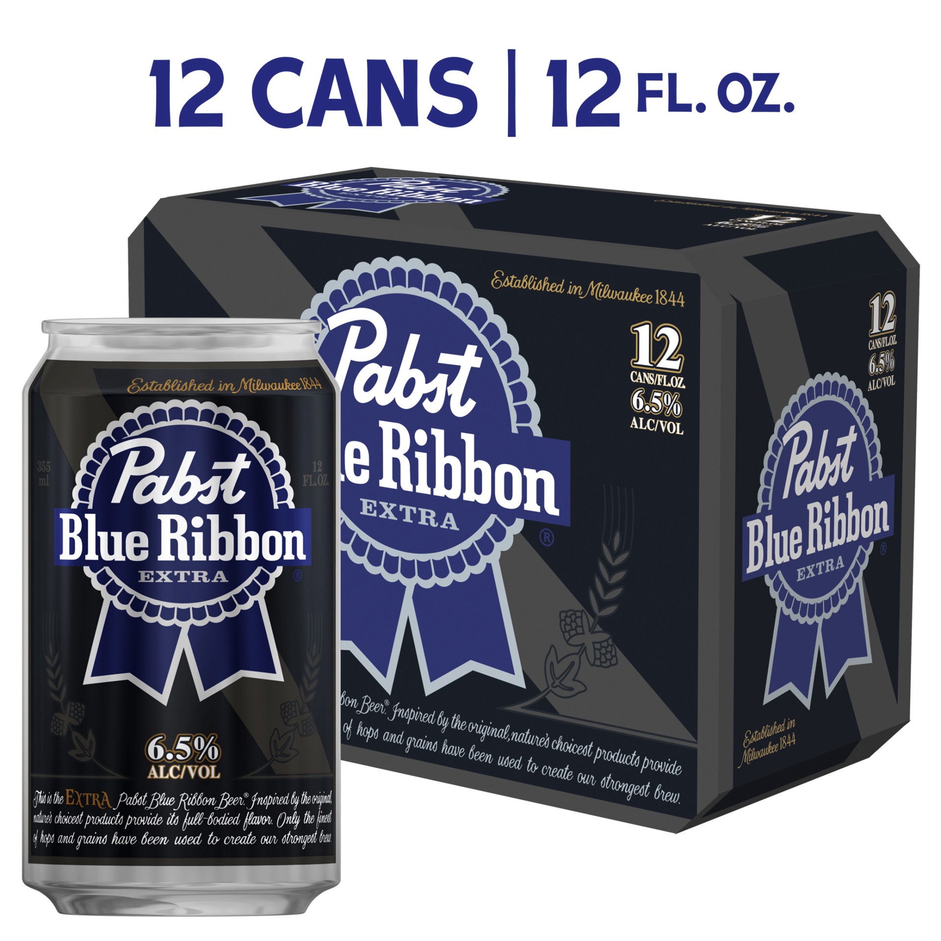 slide 5 of 5, Pabst Extra Beer 12 ea, 12 ct; 12 oz