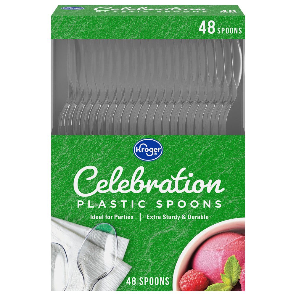 slide 2 of 3, Kroger Celebration Plastic Spoons, 48 ct